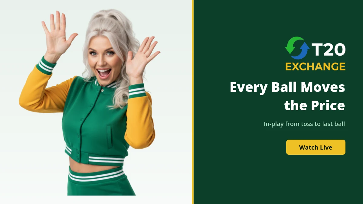 Live in-play T20 Exchange rates moving during a cricket match