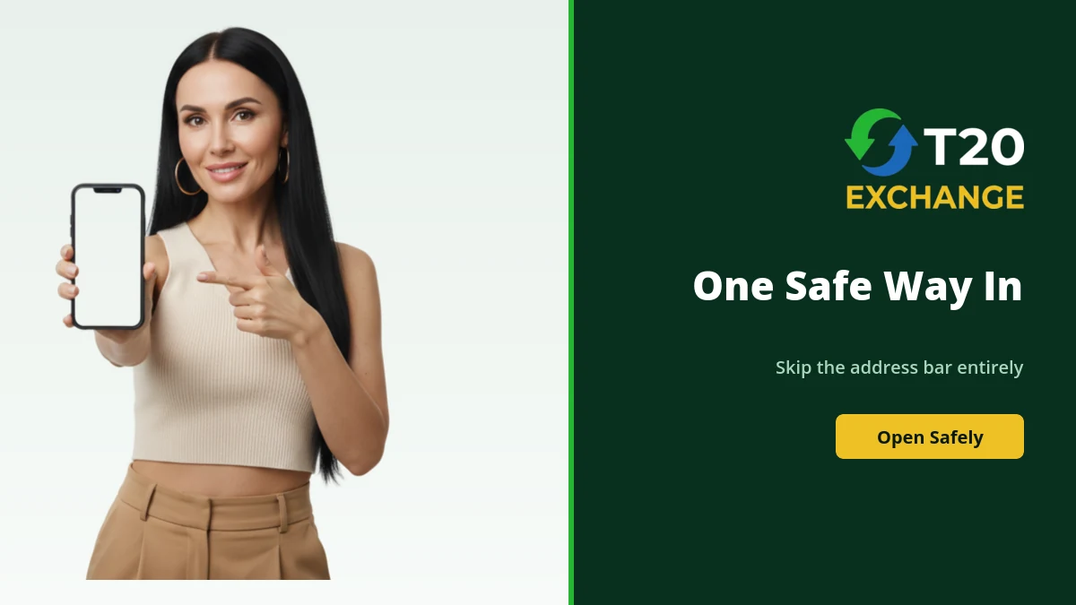 Safe entry to the T20 Exchange panel using a verified official link
